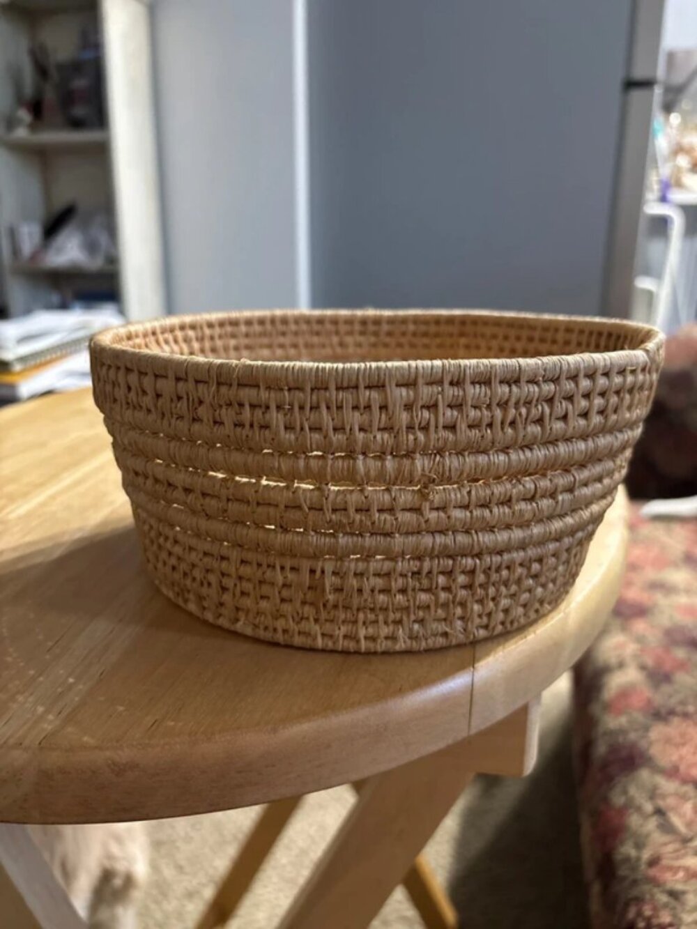 Woven basket light colored